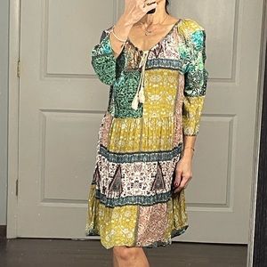 Philosophy Boho Tiered Mini Dress size S